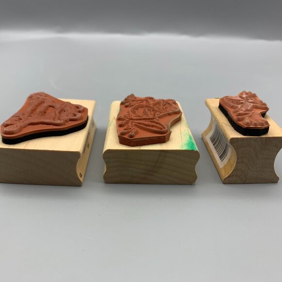 Set of 3 Rubber Stamps with Frogs in Different Poses - Picture 6 of 6